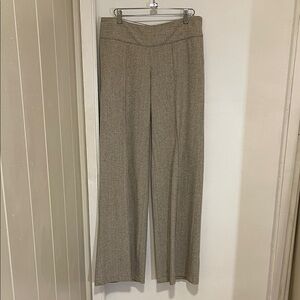 Alice + Olivia Neutral Taupe Wide-Leg Knit Trousers